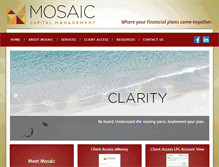 Tablet Screenshot of mosaiccapitalmanagement.com